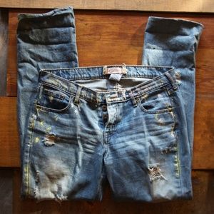Distressed Z. Cavaricci Vin. Denim Jeans Size 11